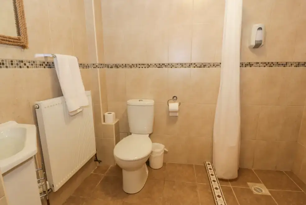 Shower room at The Mill Farm Cottage near Shrewsbury