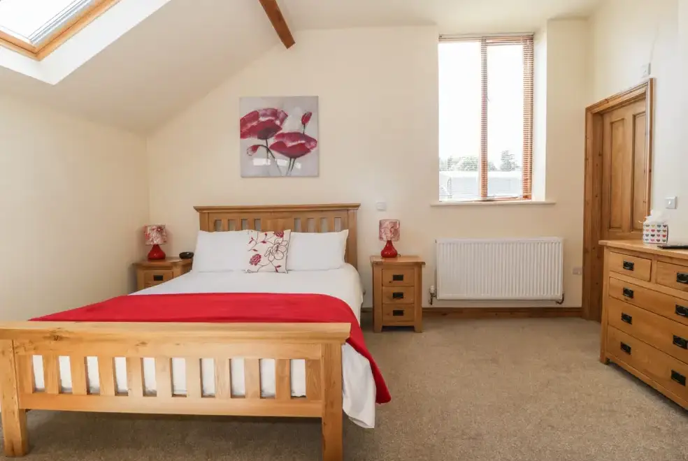 Bedroom at The Mill Farm Cottage near Shrewsbury