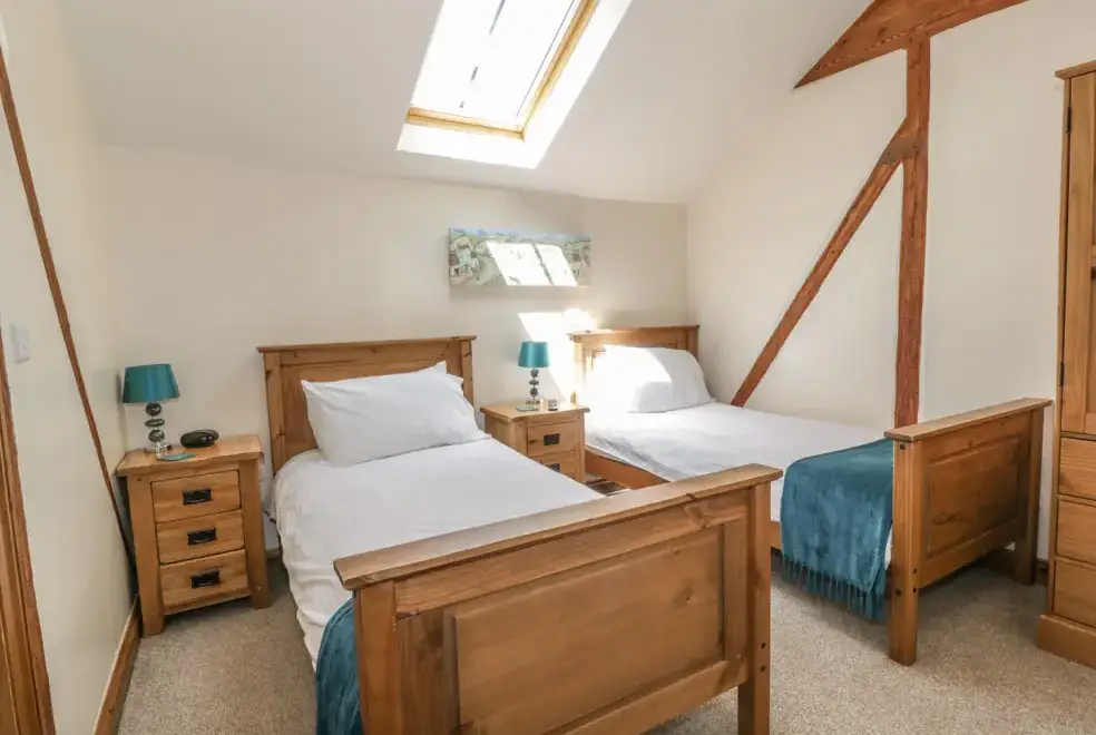 Bedroom at The Mill Farm Cottage near Shrewsbury