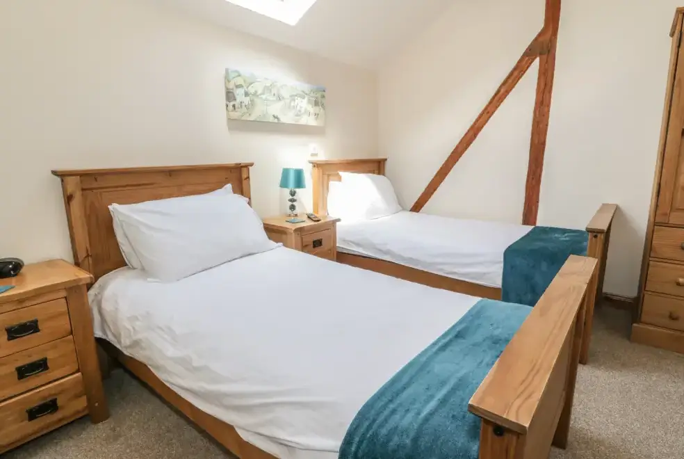 Bedroom at The Mill Farm Cottage near Shrewsbury