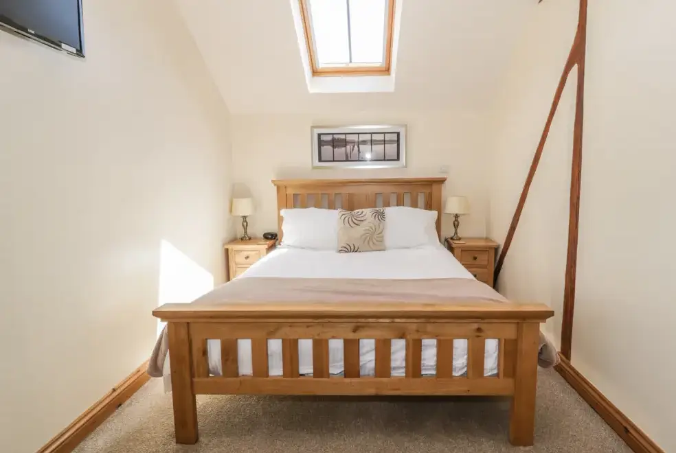 Bedroom at The Mill Farm Cottage near Shrewsbury