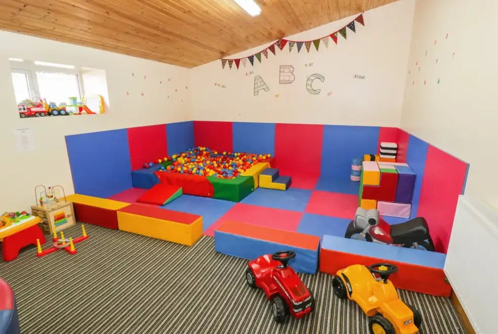Children’s play area at The Mill Farm Cottage near Shrewsbury