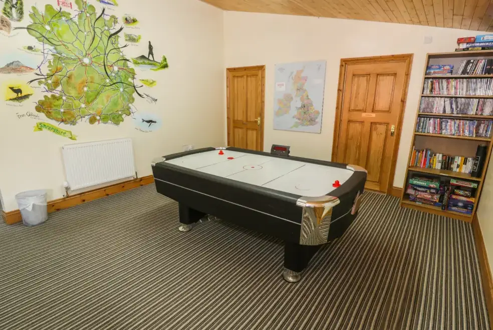Games Room at The Mill Farm Cottage near Shrewsbury