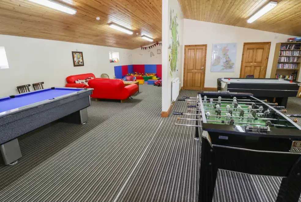 Games Room at The Mill Farm Cottage near Shrewsbury