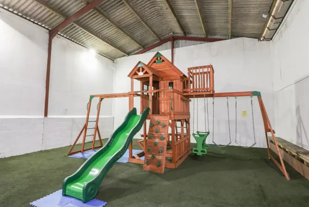 Children’s play area at The Mill Farm Cottage near Shrewsbury