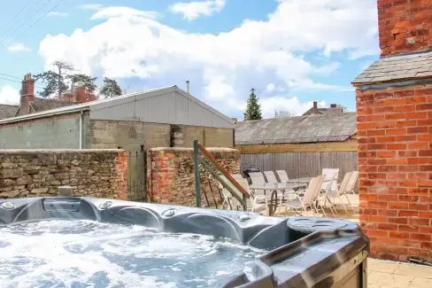 Private Hot Tub at The Mill Farm Cottage near Shrewsbury, Shropshire