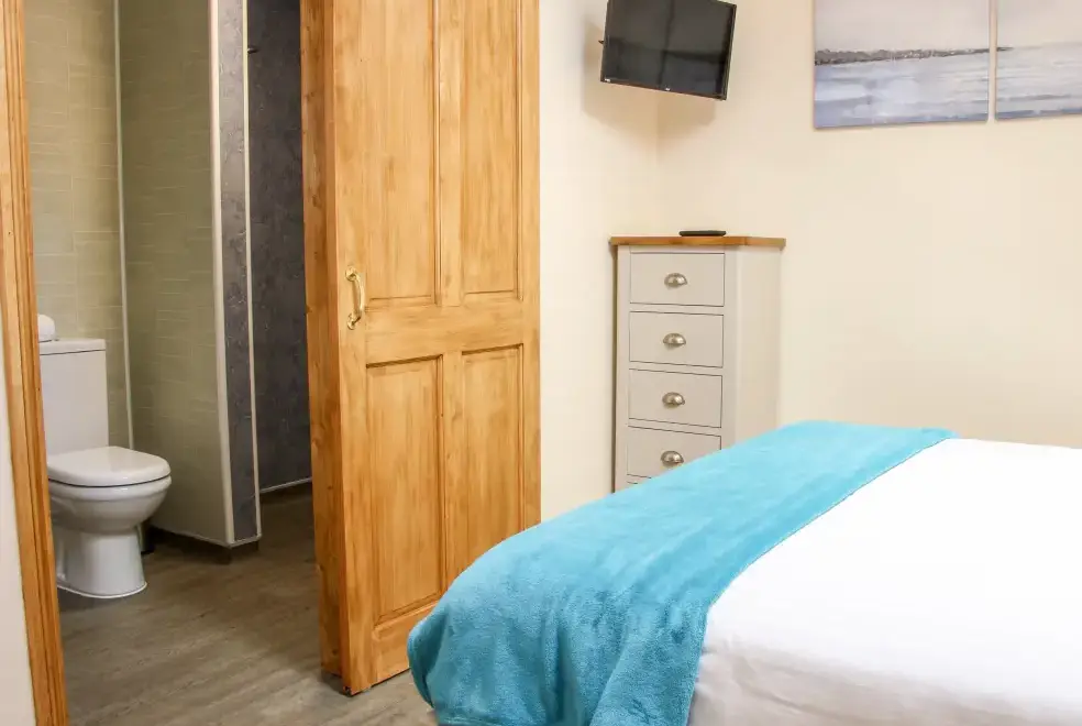 Bedroom at The Mill Farm Cottage near Shrewsbury