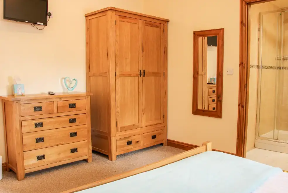 Bedroom at The Mill Farm Cottage near Shrewsbury