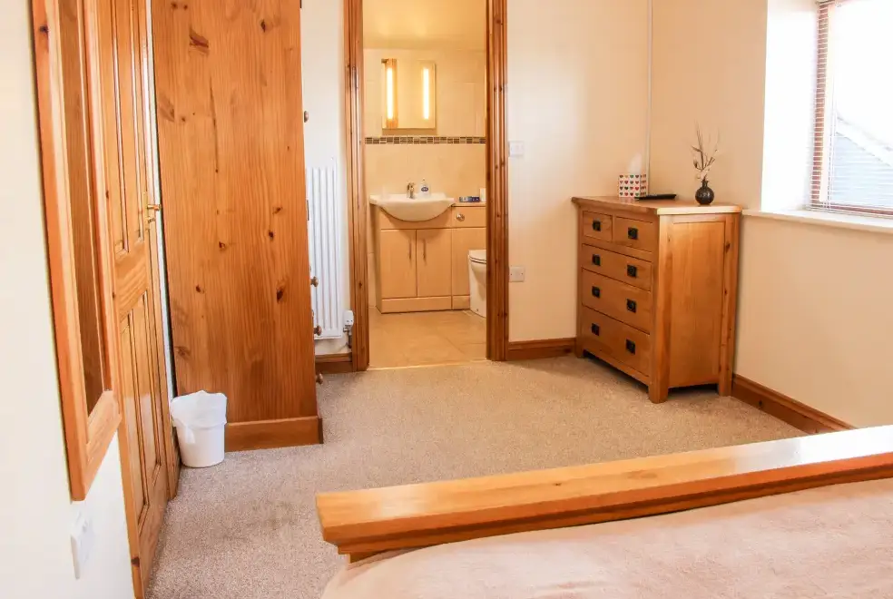 Bedroom at The Mill Farm Cottage near Shrewsbury