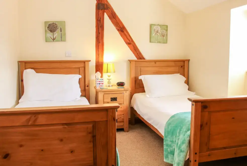 Bedroom at The Mill Farm Cottage near Shrewsbury