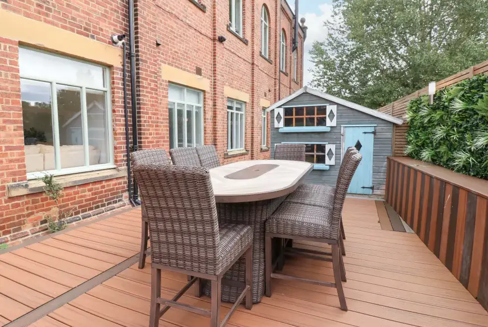 Decked area at The Miners Hall Retreat