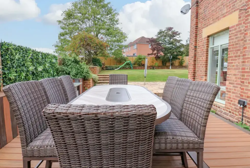 Decked area at The Miners Hall Retreat