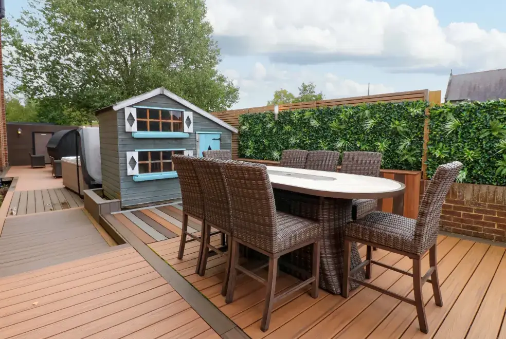 Decked area at The Miners Hall Retreat