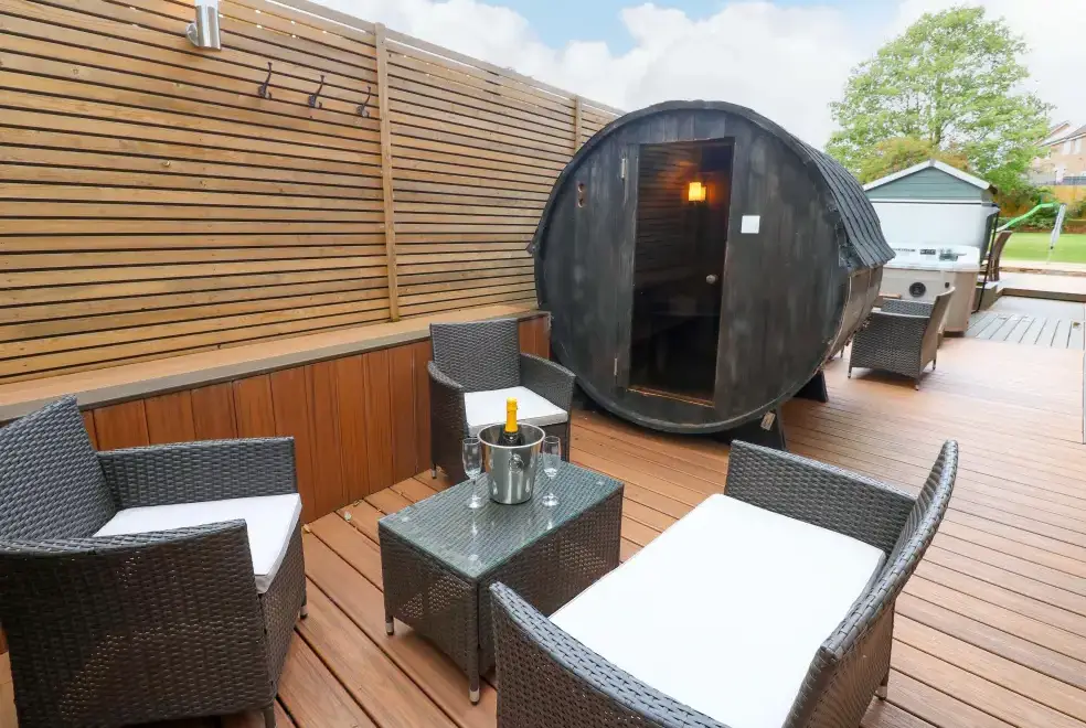 Decked area at The Miners Hall Retreat