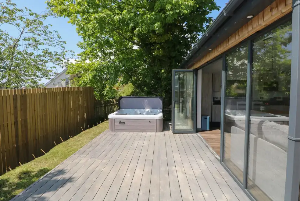 Decked area at The Nest Brython