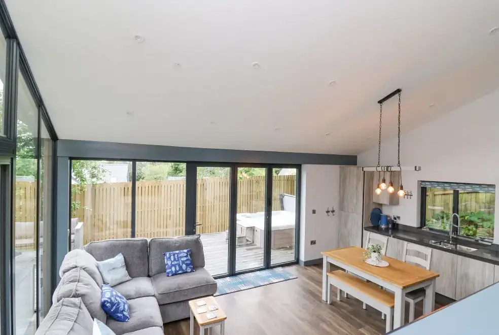 Open plan living area at The Nest Brython