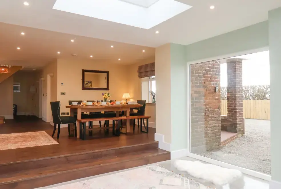 Open plan living area at The Old Guard House
