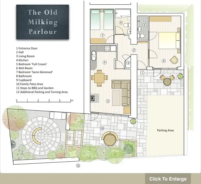 Patio area at The Old Milking Parlour