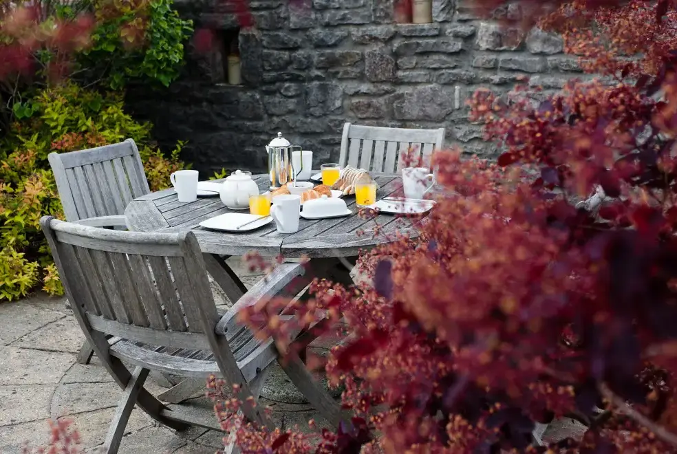 Garden furniture at The Old Milking Parlour