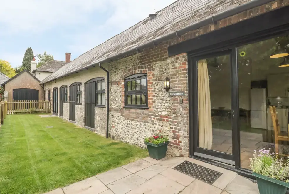 Enclosed garden at The Old Stables Holiday Barn