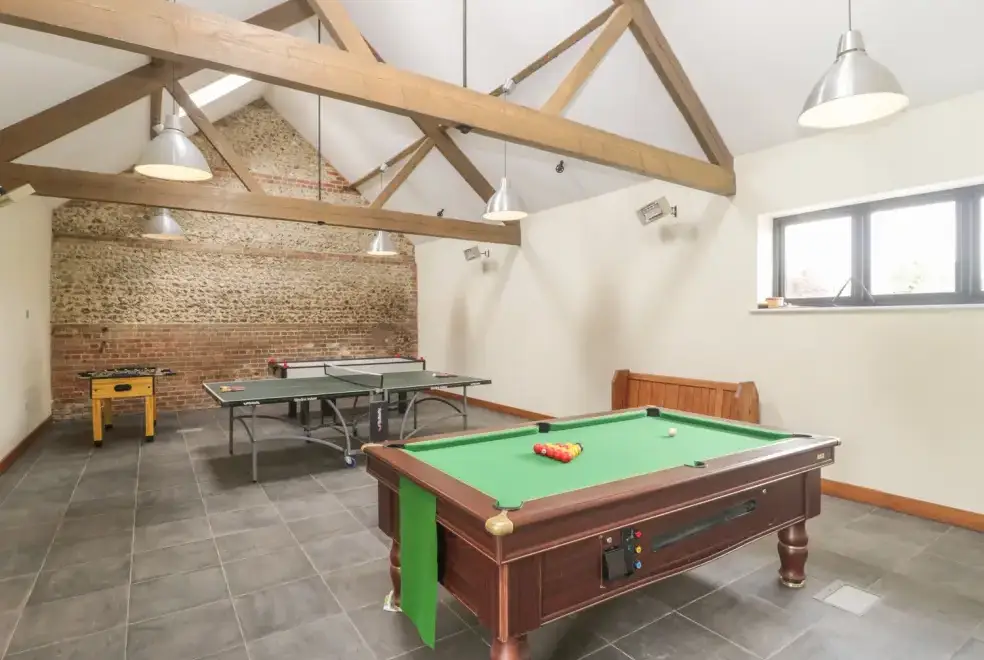 Games Room at The Old Stables Holiday Barn