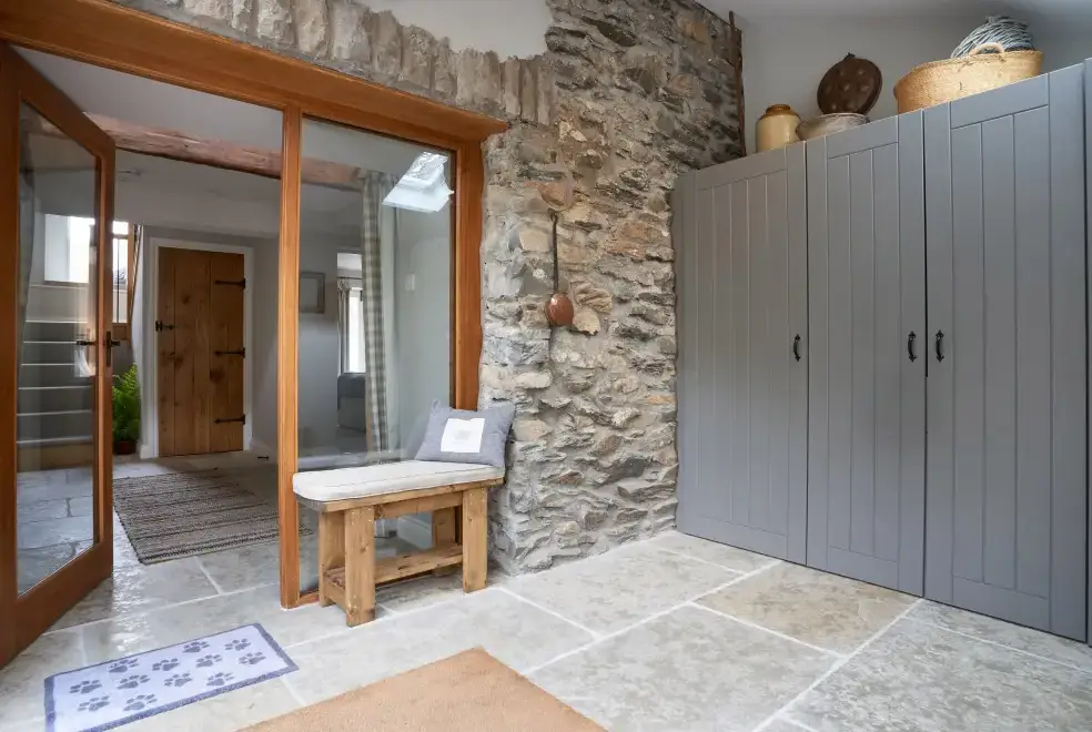 Boot room at The Old Water Mill