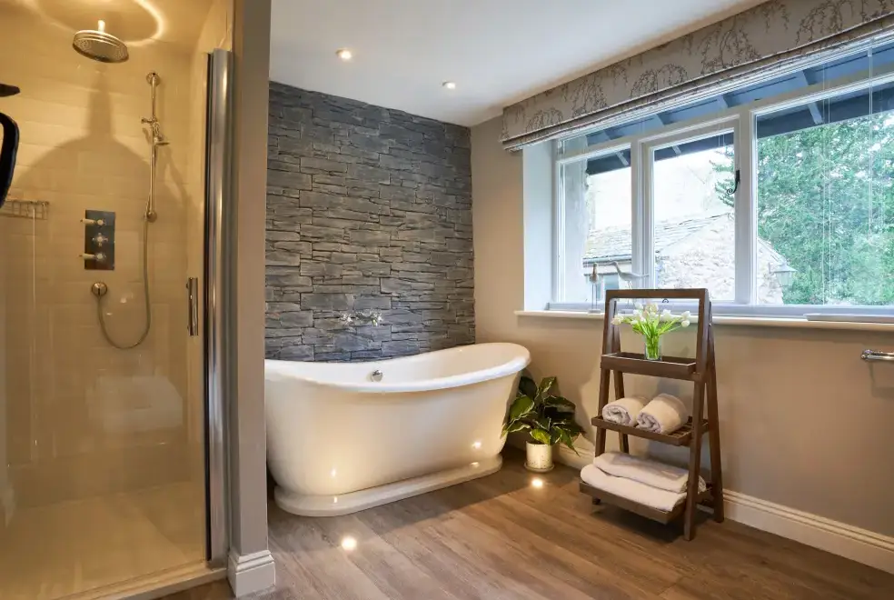 Ensuite bathroom at The Old Water Mill