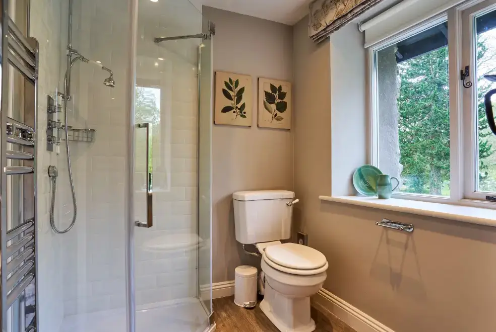 Shower room at The Old Water Mill
