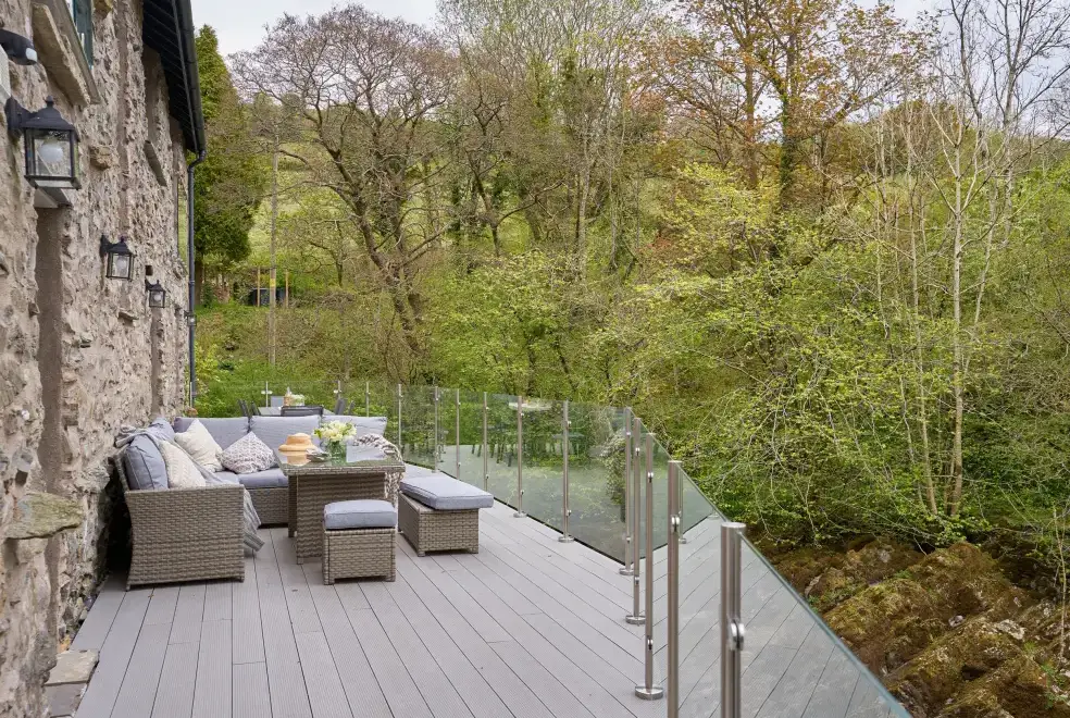 Decked area at The Old Water Mill