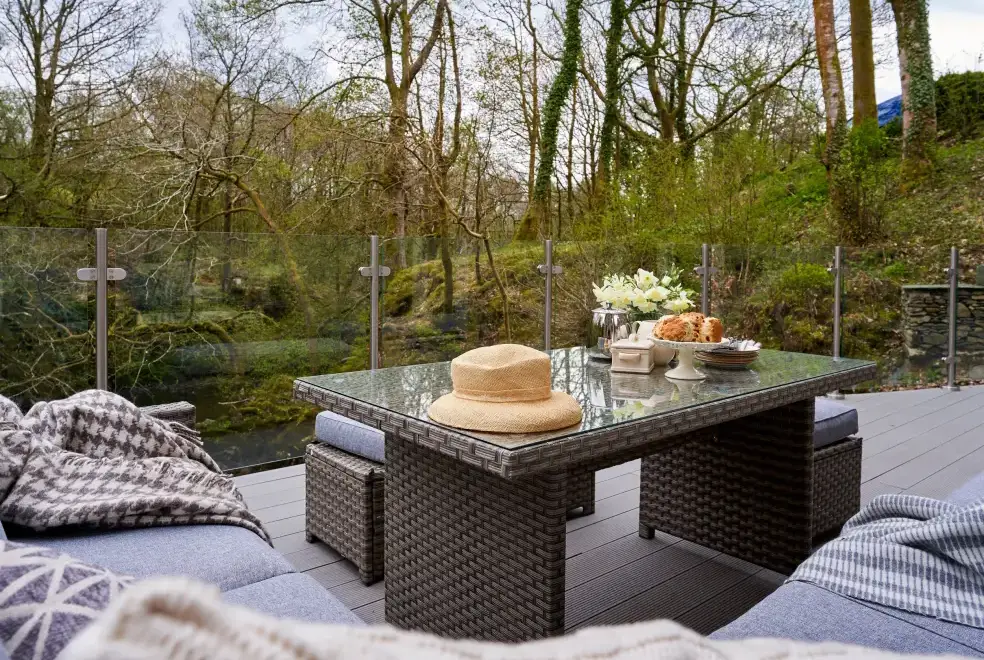 Decked area at The Old Water Mill