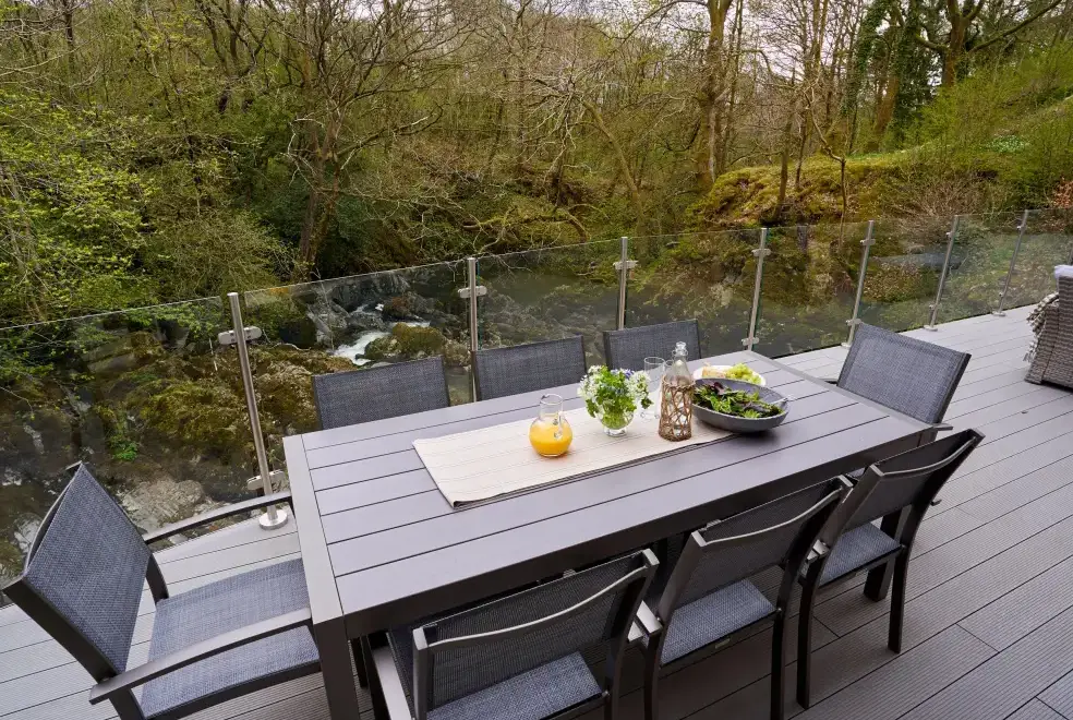 Decked area at The Old Water Mill