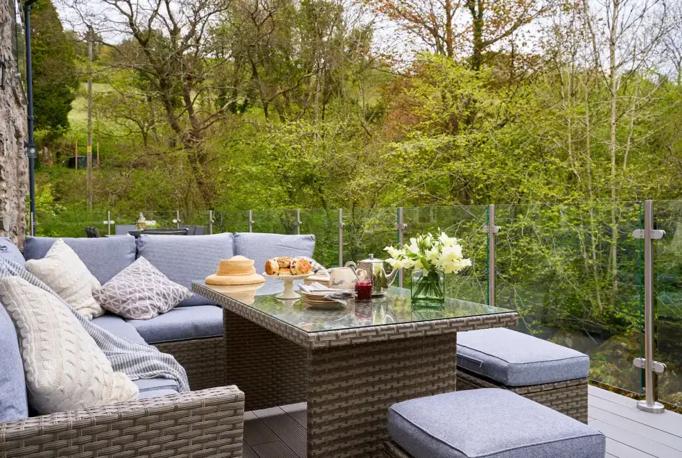 Decked area at The Old Water Mill