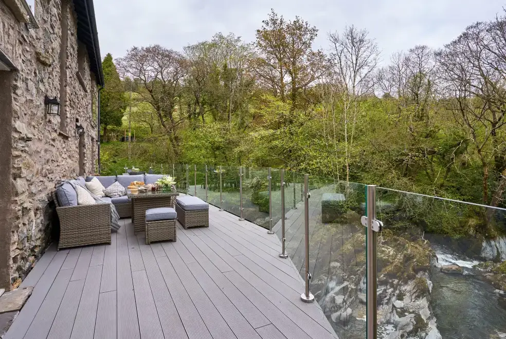 Decked area at The Old Water Mill