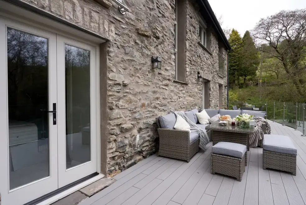 Decked area at The Old Water Mill