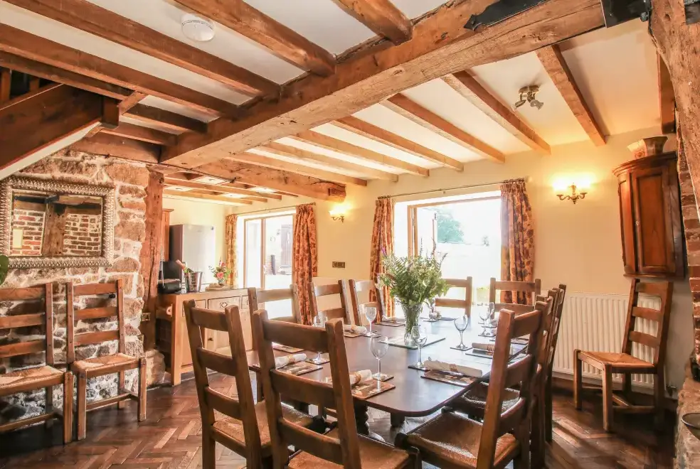 Dining room at The Olde Cow House, Shropshire Hills
