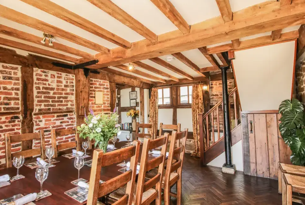 Dining room at The Olde Cow House, Shropshire Hills