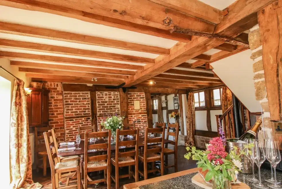 Dining room at The Olde Cow House, Shropshire Hills