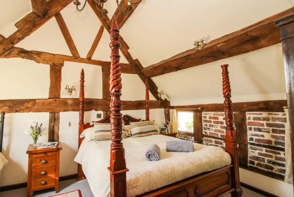 Bedroom at The Olde Cow House, Shropshire Hills