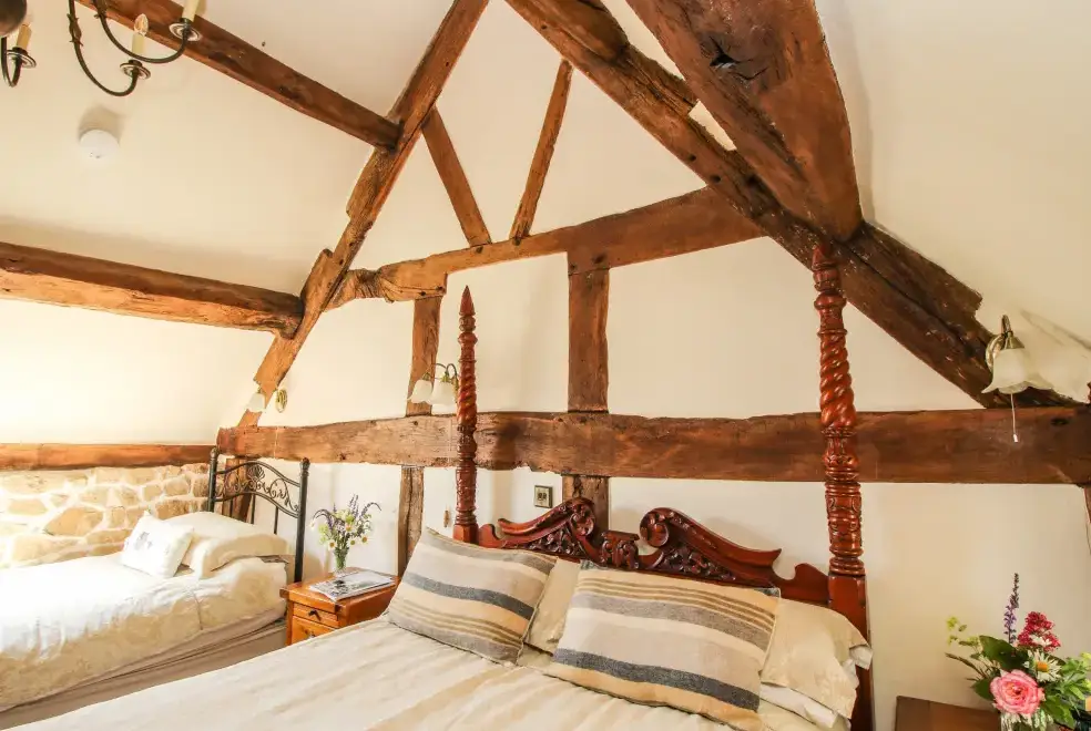Bedroom at The Olde Cow House, Shropshire Hills