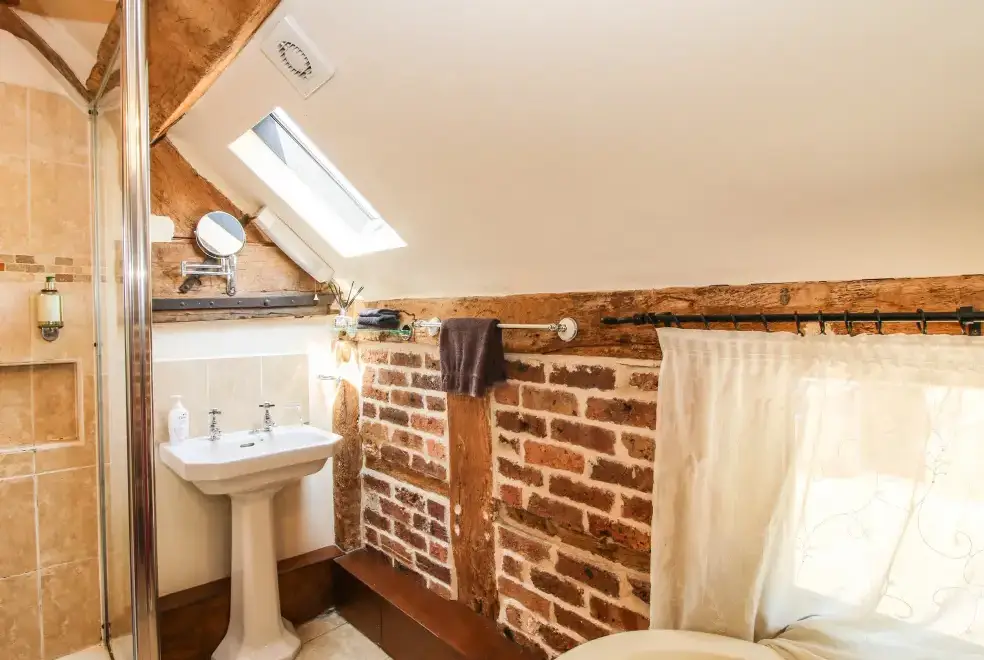 Shower room at The Olde Cow House, Shropshire Hills