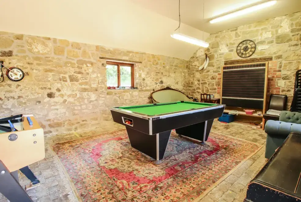 Games Room at The Olde Cow House, Shropshire Hills