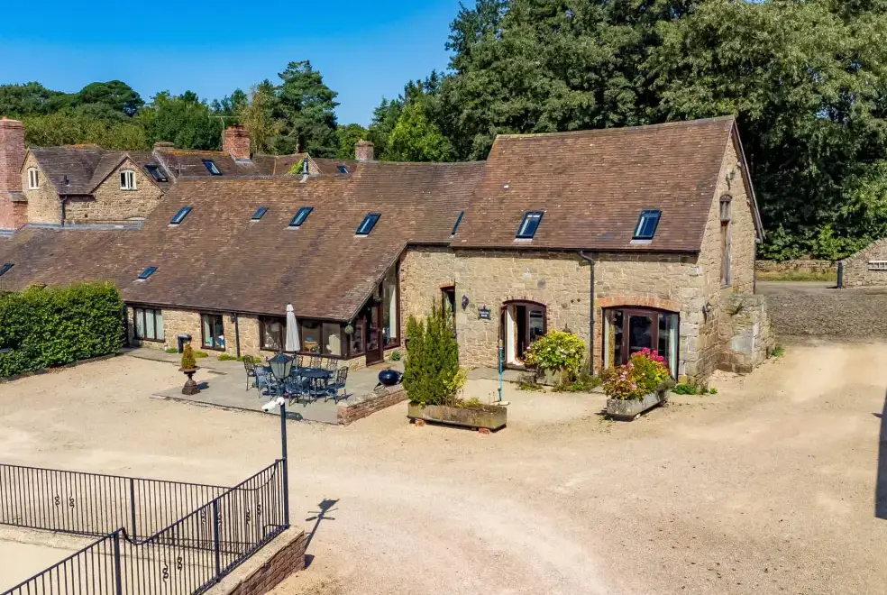 The Olde Cow House, Shropshire Hills, from the outside