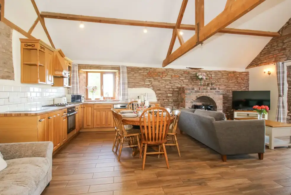 Kitchen/diner at The Owl Barn