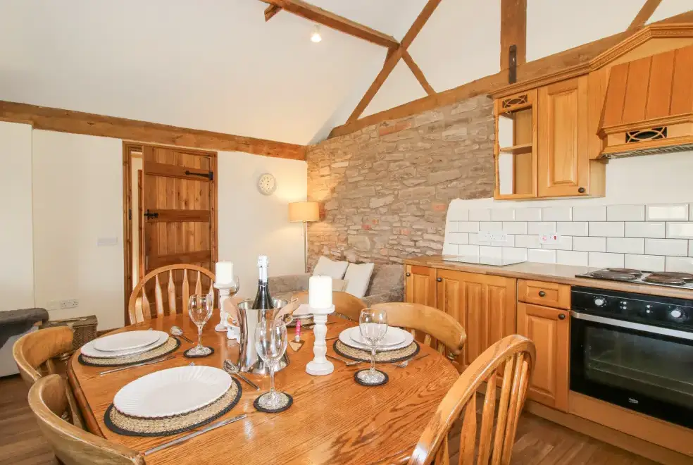 Kitchen/diner at The Owl Barn