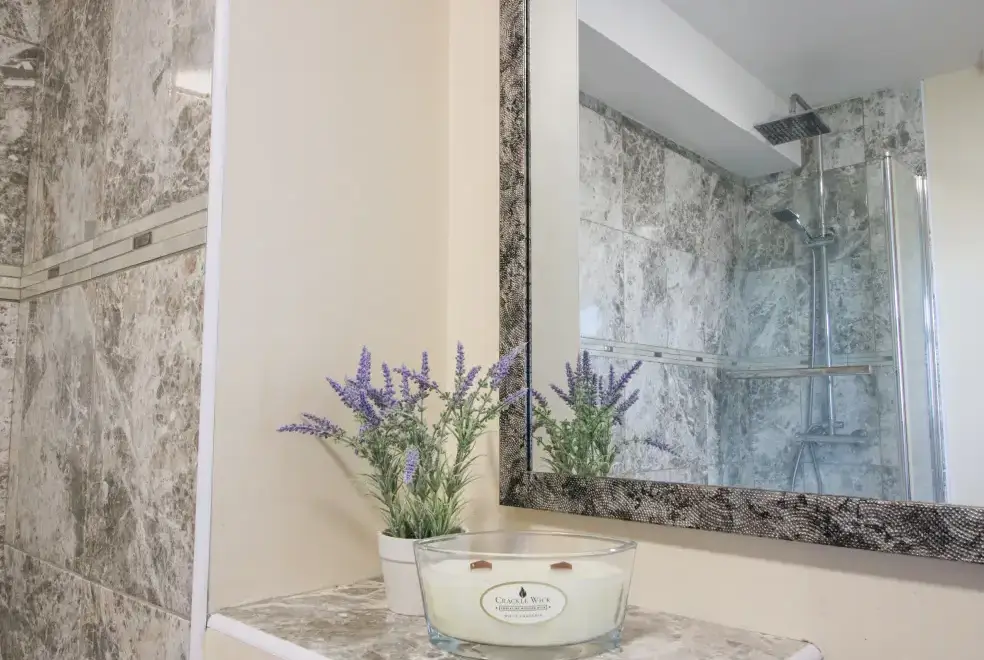 Shower room at The Owl Barn