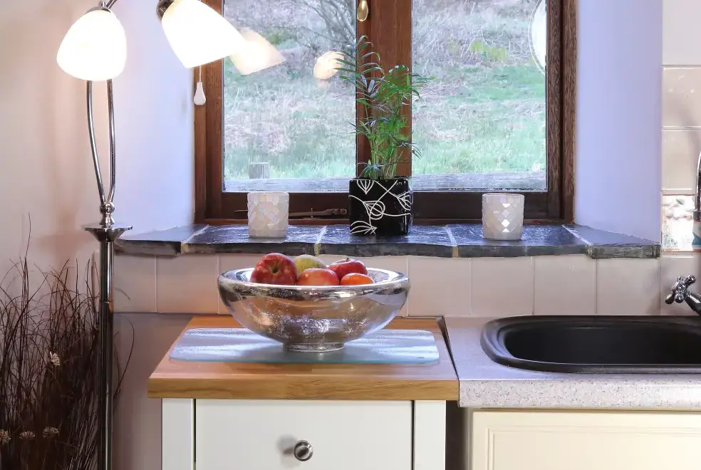 Kitchen/diner at The Owlery, romantic couples' cottage