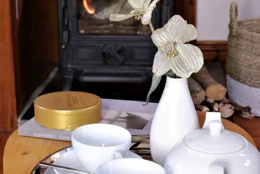 Luxurious interior at The Owlery, romantic couples' cottage