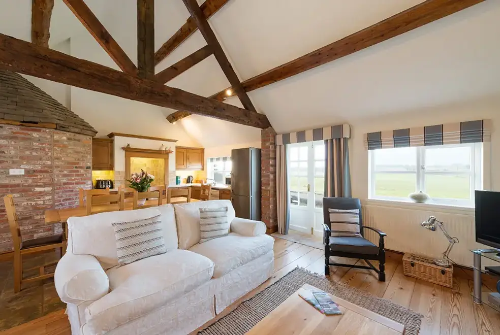 Open plan living area at The Piggery