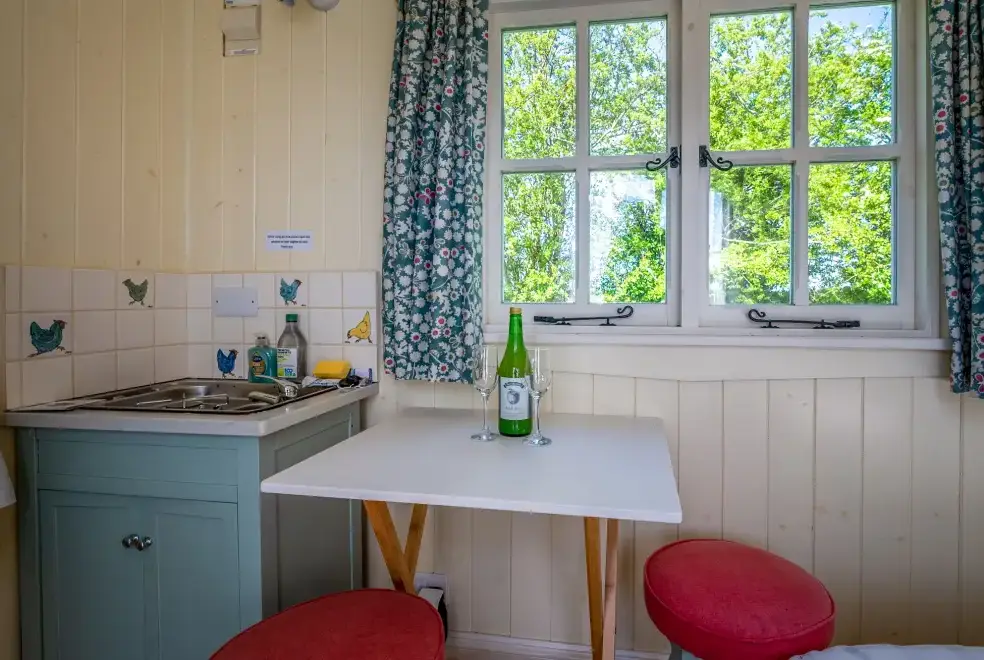 Kitchen/diner at The Shepherds Hut