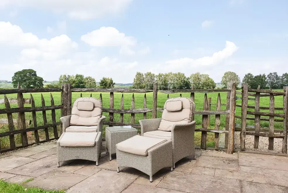 Patio area at The Shooting Folly Romantic Retreat